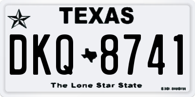 TX license plate DKQ8741