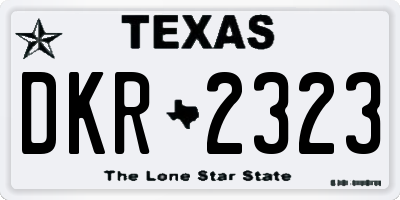 TX license plate DKR2323