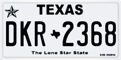 TX license plate DKR2368