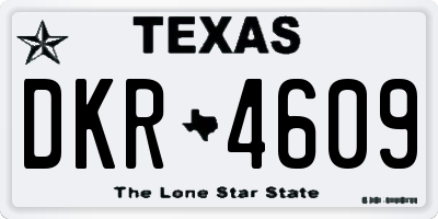 TX license plate DKR4609