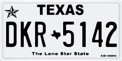 TX license plate DKR5142