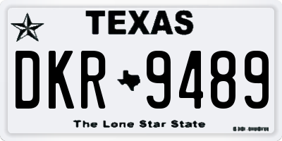 TX license plate DKR9489