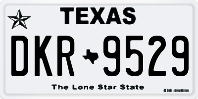 TX license plate DKR9529