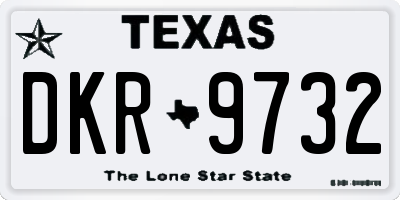 TX license plate DKR9732
