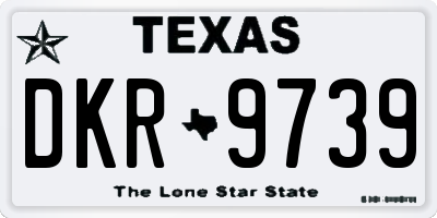 TX license plate DKR9739