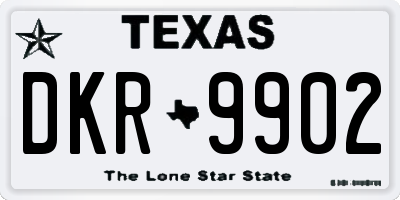 TX license plate DKR9902