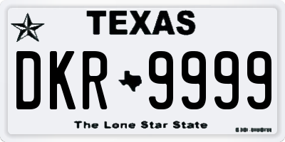 TX license plate DKR9999