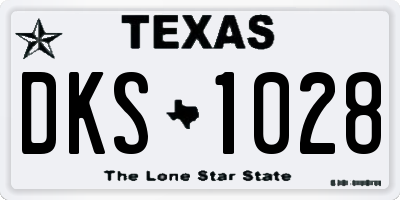 TX license plate DKS1028