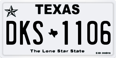 TX license plate DKS1106
