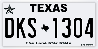 TX license plate DKS1304