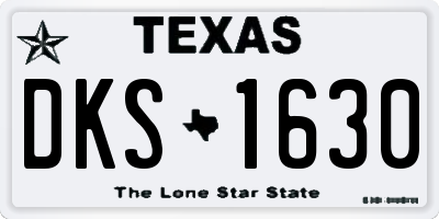 TX license plate DKS1630