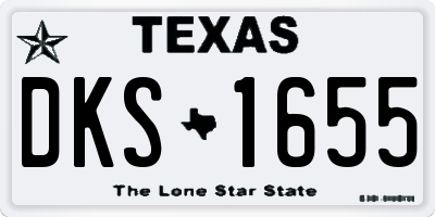 TX license plate DKS1655
