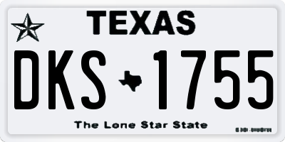 TX license plate DKS1755