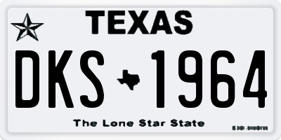 TX license plate DKS1964