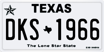 TX license plate DKS1966