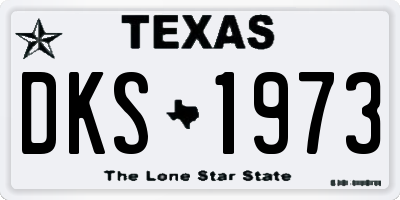 TX license plate DKS1973