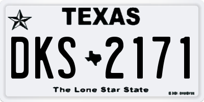 TX license plate DKS2171