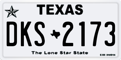 TX license plate DKS2173