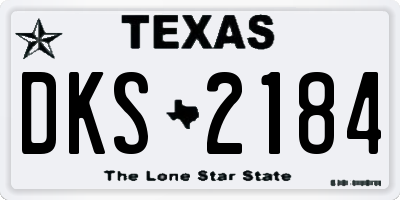 TX license plate DKS2184