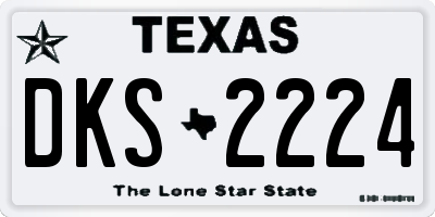 TX license plate DKS2224