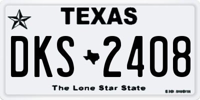 TX license plate DKS2408