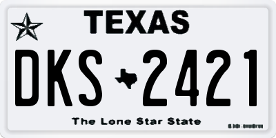 TX license plate DKS2421