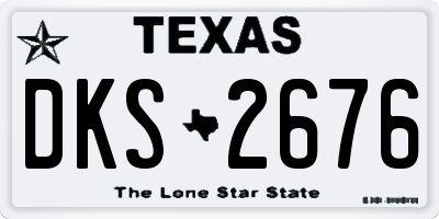TX license plate DKS2676