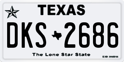 TX license plate DKS2686