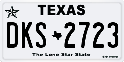 TX license plate DKS2723