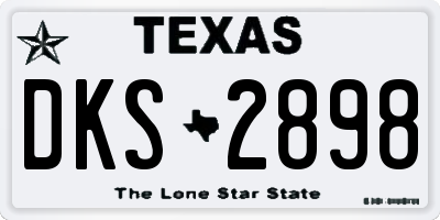 TX license plate DKS2898