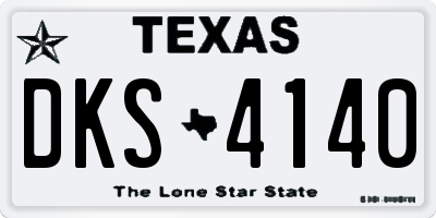 TX license plate DKS4140