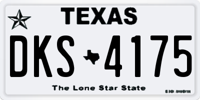 TX license plate DKS4175