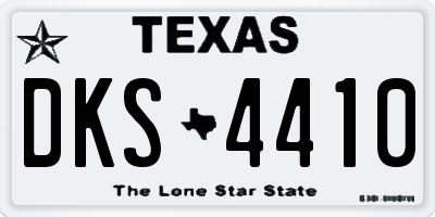 TX license plate DKS4410