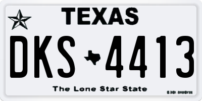 TX license plate DKS4413