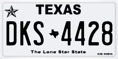 TX license plate DKS4428