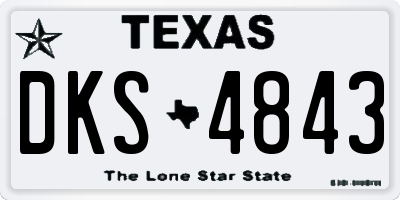 TX license plate DKS4843