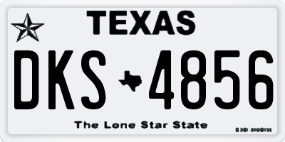 TX license plate DKS4856