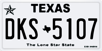 TX license plate DKS5107