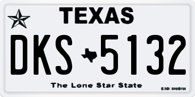TX license plate DKS5132