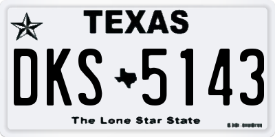 TX license plate DKS5143