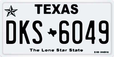 TX license plate DKS6049
