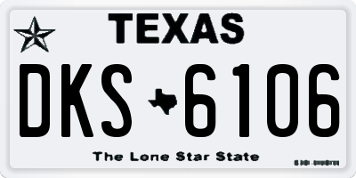 TX license plate DKS6106