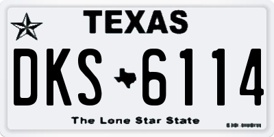TX license plate DKS6114