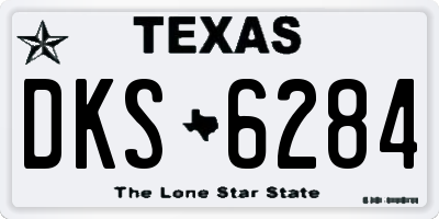 TX license plate DKS6284