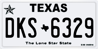 TX license plate DKS6329