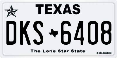 TX license plate DKS6408