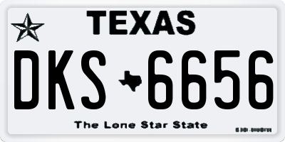 TX license plate DKS6656