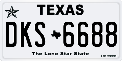 TX license plate DKS6688