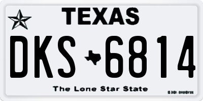 TX license plate DKS6814