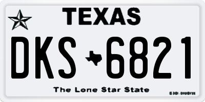 TX license plate DKS6821